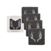 Twine Antler Slate Coasters