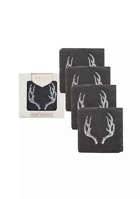 Twine Antler Slate Coasters 1 Twine Antler Slate Coasters