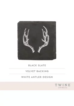 Twine Antler Slate Coasters 7 Twine Antler Slate Coasters -Twine Outlet Store Belk 1008