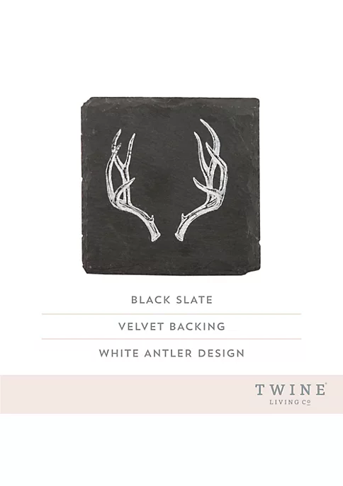 Twine Antler Slate Coasters 3 Twine Antler Slate Coasters - Image 3