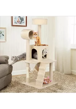Topeakmart 52.2-in Cat Tree Beige Scratching Post Tower -Twine Outlet Store Belk 1027