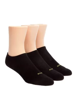 HUE® Air Cushion No Show Socks 3-Pack