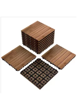 Topeakmart 12 x 12" Patio 11Pcs Decking Flooring Deck Tiles -Twine Outlet Store Belk 1072