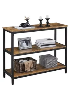 Topeakmart Vintage Sofa Side Table Industrial Console Table for Entryway Living Room, Rustic Brown -Twine Outlet Store Belk 1081
