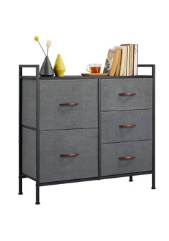 Topeakmart Dark Grey Fabric Storage Dresser