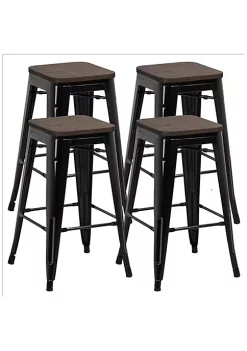 Topeakmart 26" Set of 4 Counter Height Bar Stool