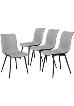 Topeakmart Dining Chair, Set of 4, Gray
