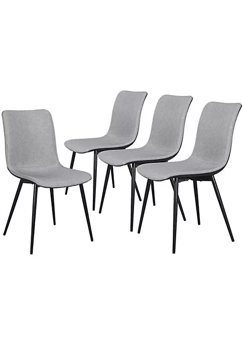 Topeakmart Dining Chair, Set of 4, Gray 1 Topeakmart Dining Chair, Set of 4, Gray