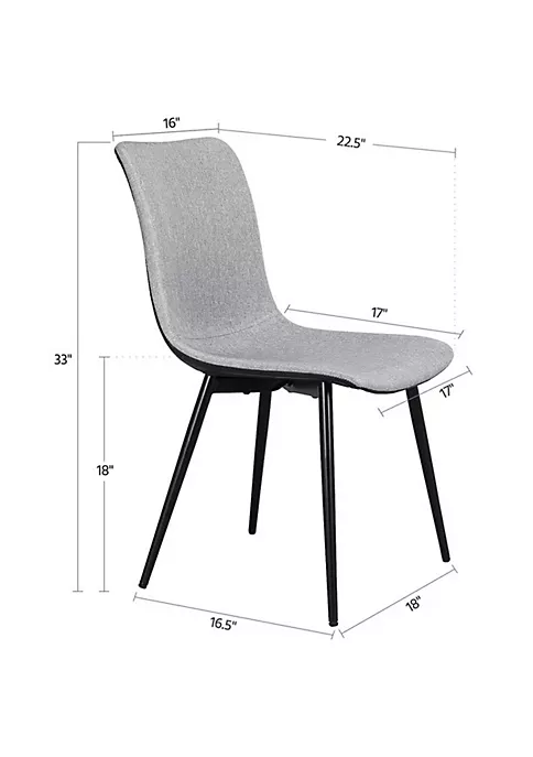 Topeakmart Dining Chair, Set of 4, Gray 2 Topeakmart Dining Chair, Set of 4, Gray - Image 2