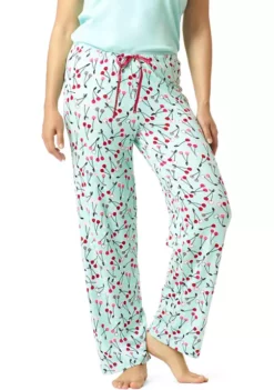 HUE® Women's Very Cherry Brushed Knit Pajama Pants -Twine Outlet Store Belk 123