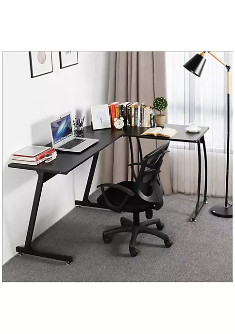 Topeakmart L-Shaped Home Office Wood Corner Computer Desk 2 Topeakmart L-Shaped Home Office Wood Corner Computer Desk - Image 2