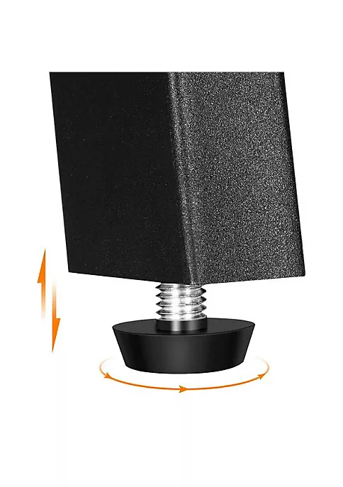 Topeakmart 2-Tier Stackable Chic Style Bedside Table Nightstand End Table with Storage Living Room Bedroom Furniture, Rustic Brown 2 Topeakmart 2-Tier Stackable Chic Style Bedside Table Nightstand End Table with Storage Living Room Bedroom Furniture, Rustic Brown - Image 2