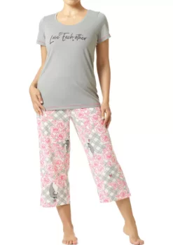 HUE® Short Sleeve Shirt and Capri Pajama Set -Twine Outlet Store Belk 135