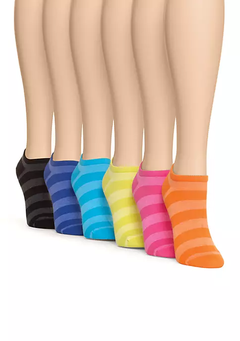 HUE® Cotton Liner Pindot Socks - 6 Pack 2 HUE® Cotton Liner Pindot Socks - 6 Pack - Image 2
