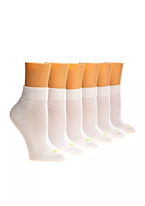 HUE® Quarter Top with Cushion 6-Pack Socks 3 HUE® Quarter Top with Cushion 6-Pack Socks - Image 3