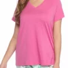 HUE® Plus Size Short Sleeve V-Neck Sleep T-Shirt