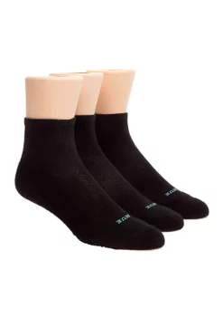 HUE® Air Cushion Mini Crew Socks 3-Pack