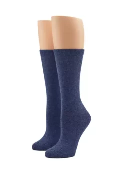 HUE® Fine Gauge Wool Boot Crew Socks