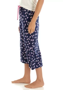 HUE® Beach Chair Sleep Capri Pajama Pants -Twine Outlet Store Belk 188