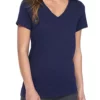HUE® Solid V-Neck Short Sleeve Tee