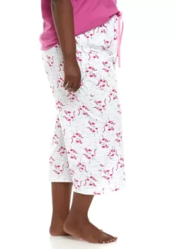 HUE® Plus Size Flamingo Capri Pajama Pants -Twine Outlet Store Belk 239