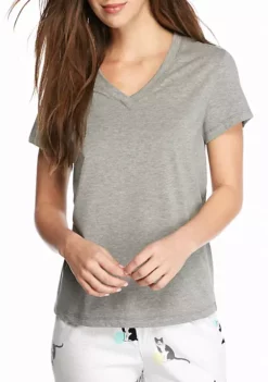 HUE® Short Sleeve V-Neck Sleep T-Shirt