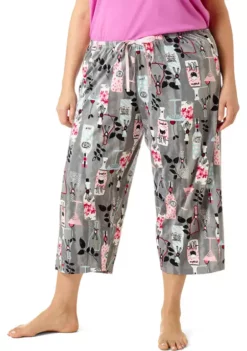 HUE® Plus Size Bottles Amore Capri Pajama Pants