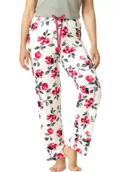 HUE® Women's Rose Brushed Knit Sleep Pants -Twine Outlet Store Belk 268