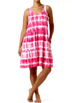 HUE® Slub Tiered Midi Length Lounge Dress -Twine Outlet Store Belk 272