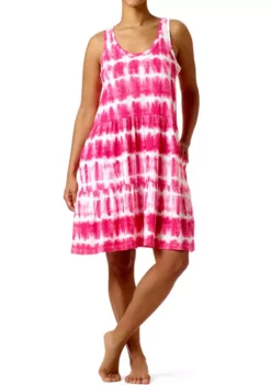 HUE® Slub Tiered Midi Length Lounge Dress -Twine Outlet Store Belk 273