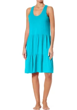 HUE® Slub Tiered Midi Length Lounge Dress -Twine Outlet Store Belk 274