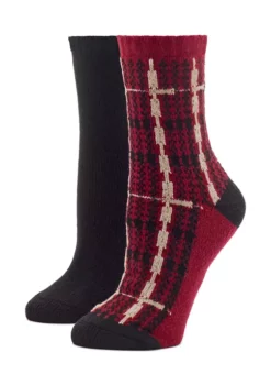 HUE® EcoBoot Plaid Socks - 2 Pack -Twine Outlet Store Belk 283