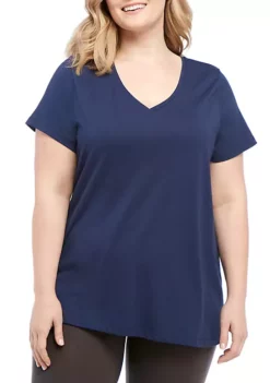 HUE® Plus Size V-Neck Tee -Twine Outlet Store Belk 326