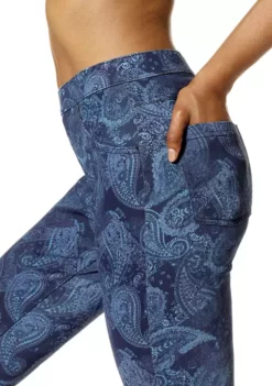 HUE® High Rise Indigo Paisley Leggings -Twine Outlet Store Belk 342