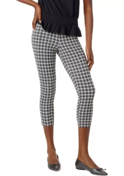 HUE® Gingham Blackout Cotton Capris