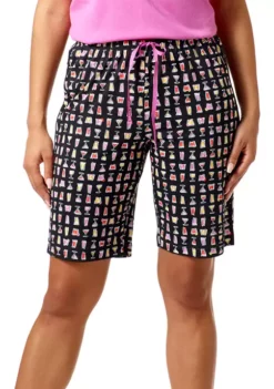 HUE® Cocktail Columns Bermuda Pajama Shorts -Twine Outlet Store Belk 377