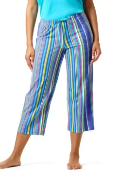 HUE® Printed Knit Capri Pajama Sleep Pants