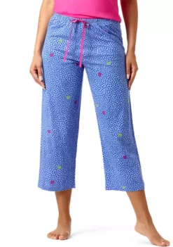 HUE® Printed Knit Capri Pajama Sleep Pants -Twine Outlet Store Belk 410
