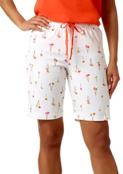 HUE® Little Palm Pairs Bermuda Pajama Shorts -Twine Outlet Store Belk 414