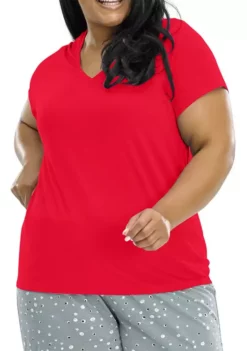 HUE® Long Sleeve V-Neck Sleep T-Shirt -Twine Outlet Store Belk 432