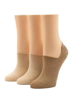 HUE® Cotton No Show Arch Hug Liner Socks - 3 Pack -Twine Outlet Store Belk 474