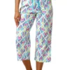 HUE® Printed Knit Capri Pajama Sleep Pants