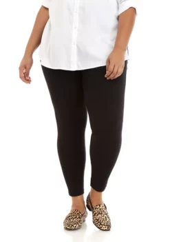 HUE® Women's Wide Waistband Blackout Cotton Leggings -Twine Outlet Store Belk 53