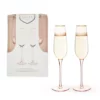 Twine Rose Crystal Champagne Flute Set