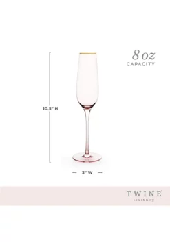 Twine Rose Crystal Champagne Flute Set -Twine Outlet Store Belk 554