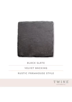 Twine Square Slate Coasters -Twine Outlet Store Belk 565
