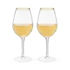 Twine Gilded Stemmed Wine Glass Set
