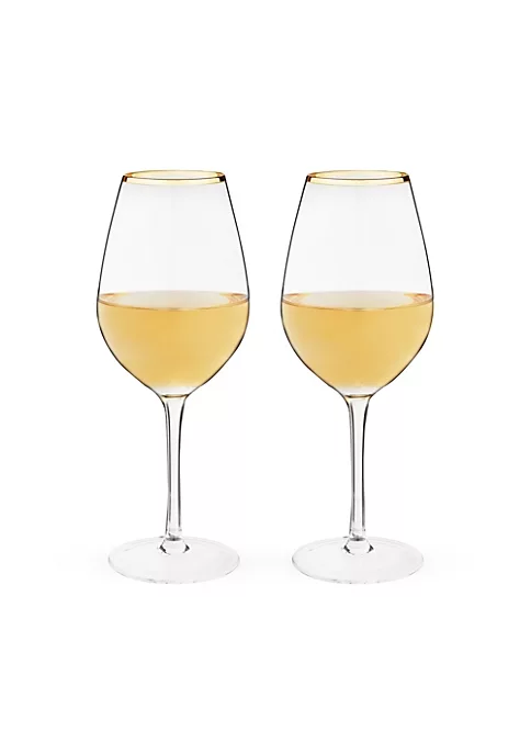 Twine Gilded Stemmed Wine Glass Set 1 Twine Gilded Stemmed Wine Glass Set