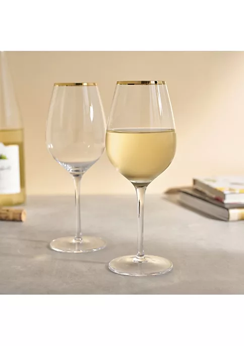 Twine Gilded Stemmed Wine Glass Set 2 Twine Gilded Stemmed Wine Glass Set - Image 2