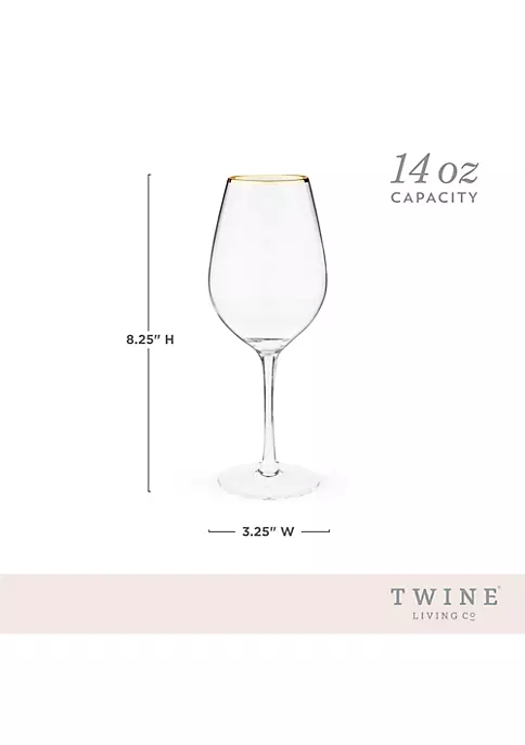 Twine Gilded Stemmed Wine Glass Set 5 Twine Gilded Stemmed Wine Glass Set - Image 5